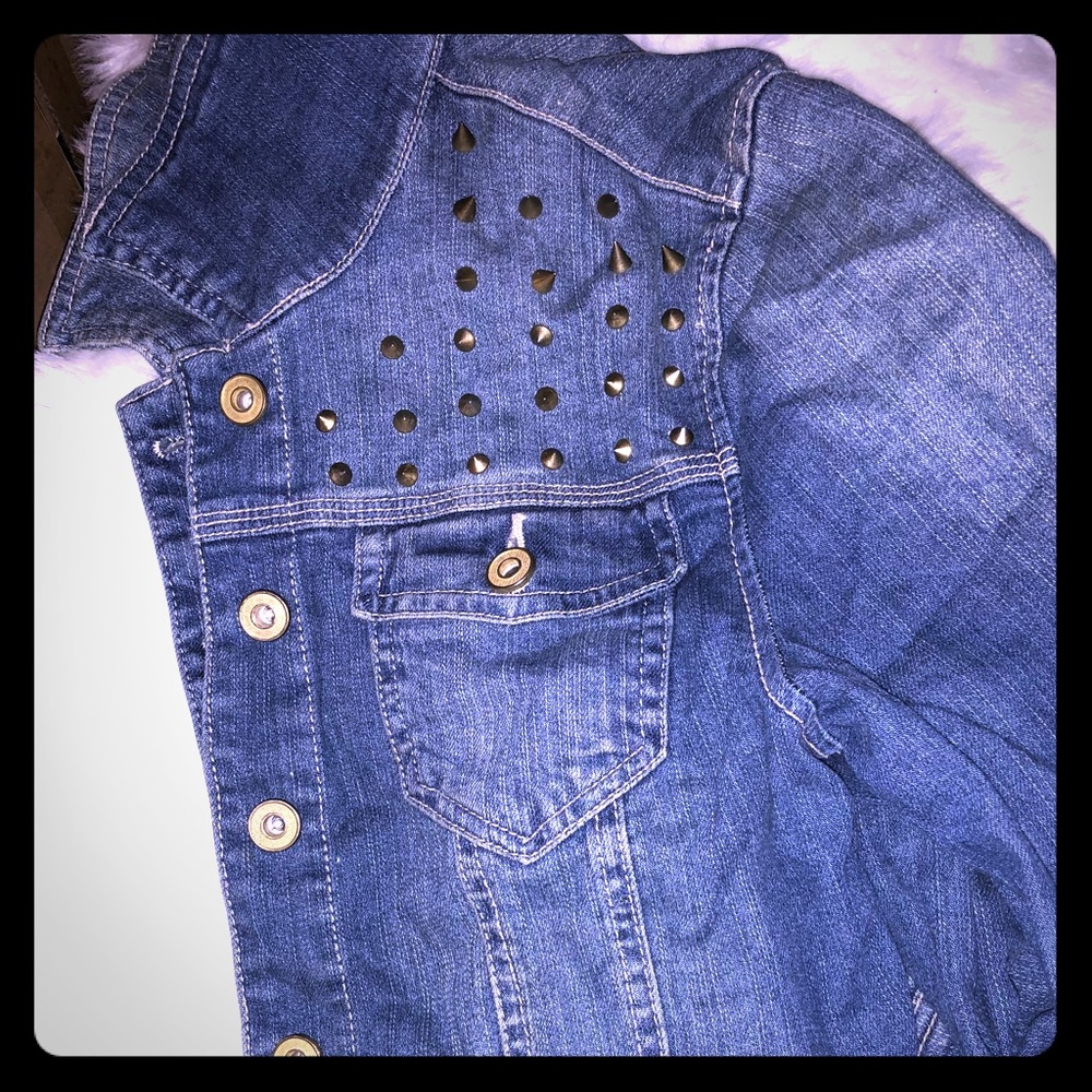 Spiked jean jacket
